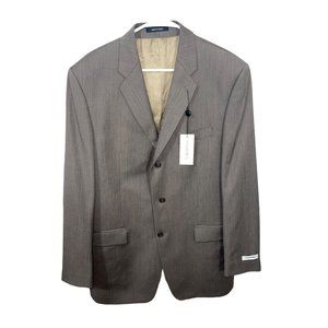 Calvin Klein Men's Jacket 100% Wool Suit Separate Dark Taupe Size 42 Long